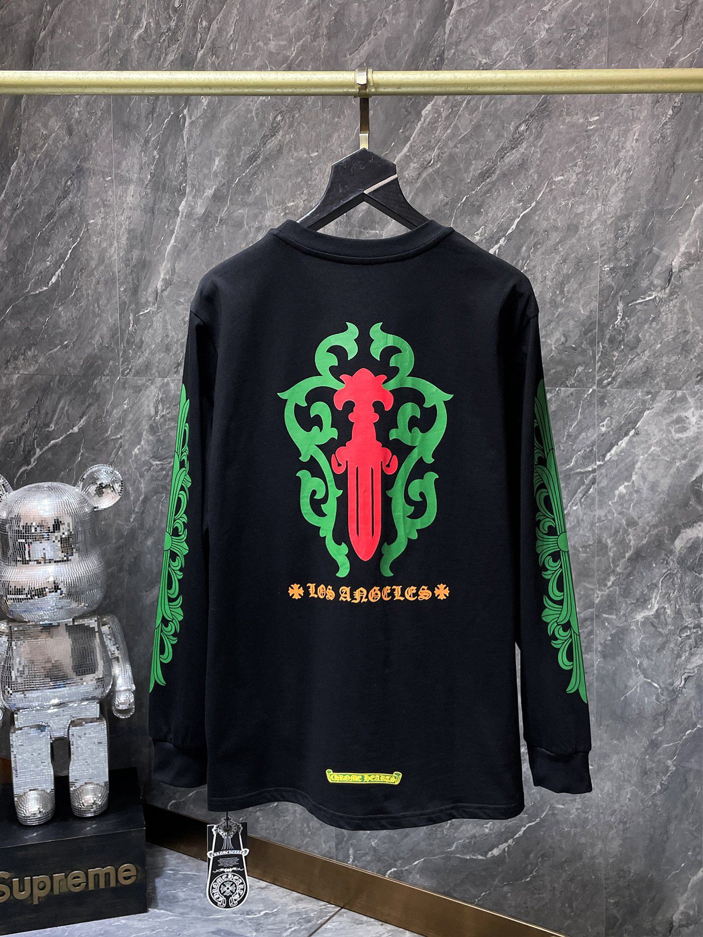 Red & Green Dagger Crest Black Long Sleeve™