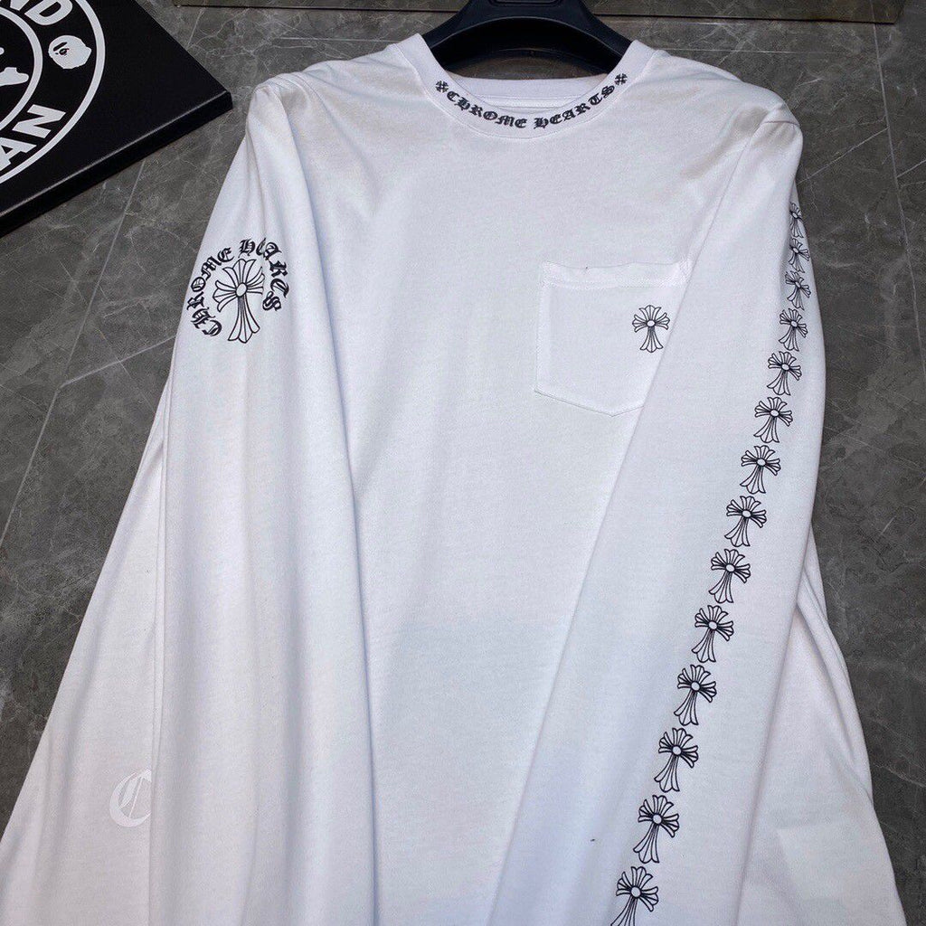 Cross Logo White Long Sleeve™