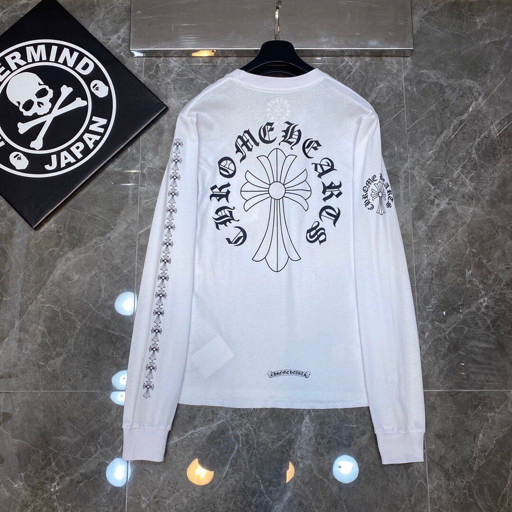 Cross Logo White Long Sleeve™