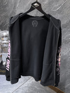 Pink Deadly Doll Black Full Zip Hoodie™