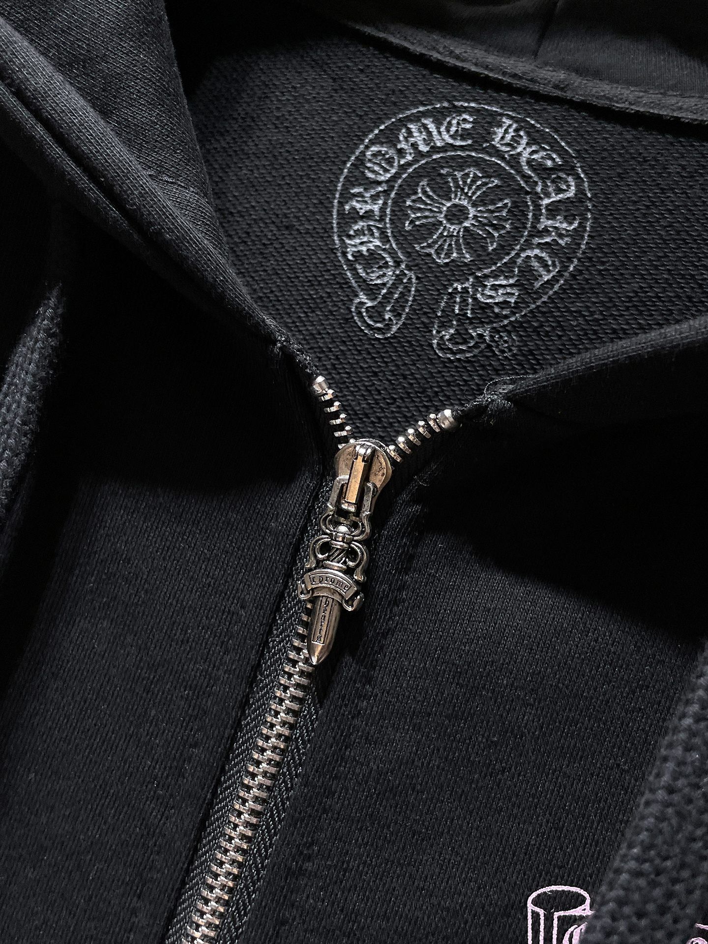 Pink Deadly Doll Black Full Zip Hoodie™