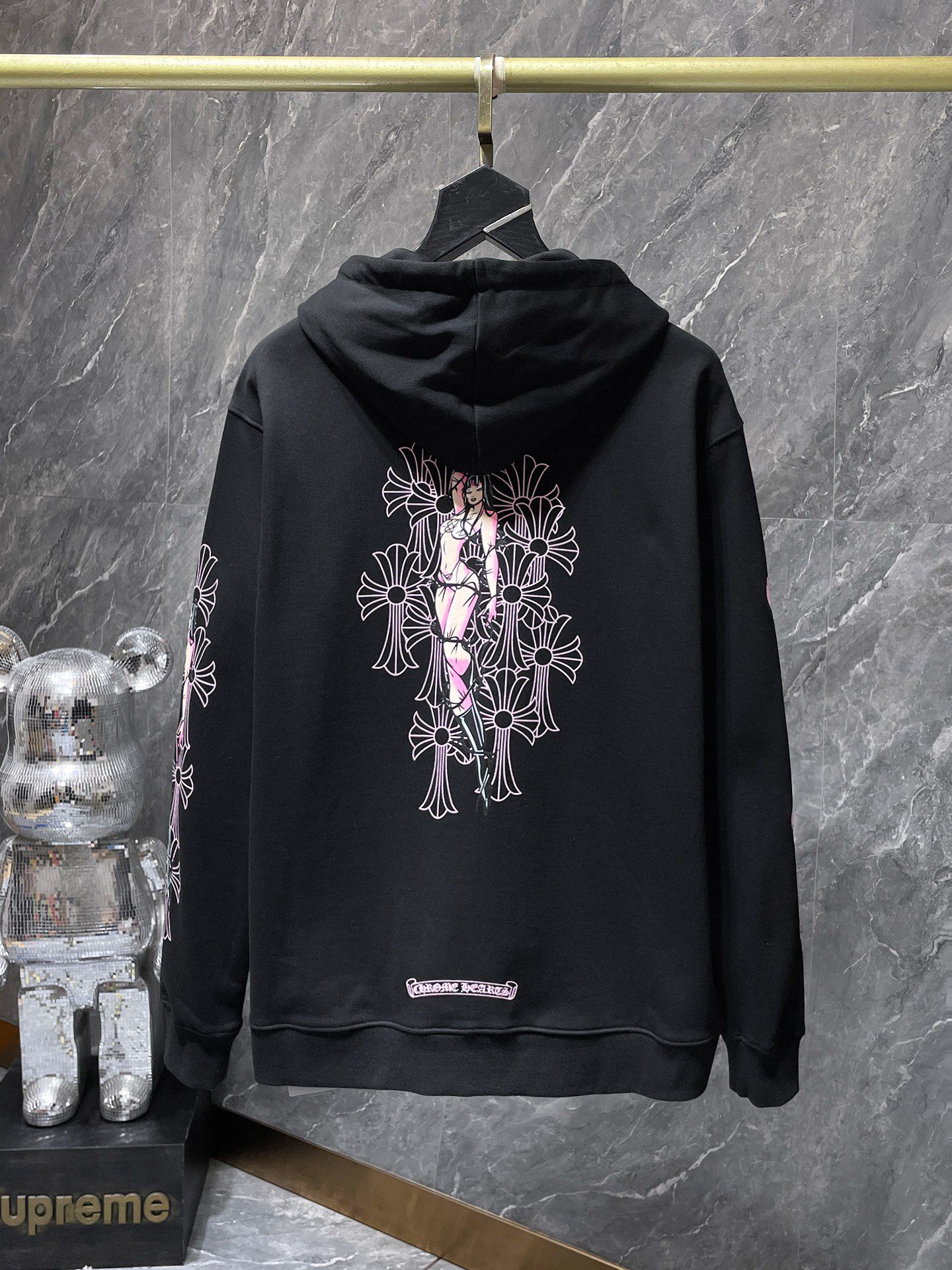 Pink Deadly Doll Black Full Zip Hoodie™