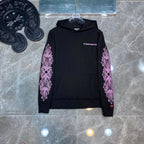 Pink Typography Logo USA Black Hoodie™