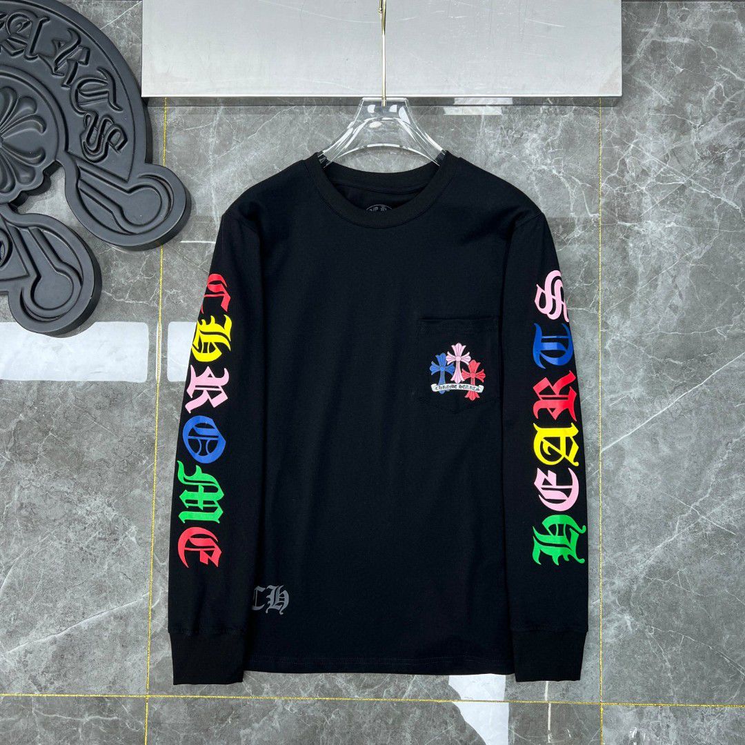 Stacked Multicolor Crosses Black Long Sleeve™