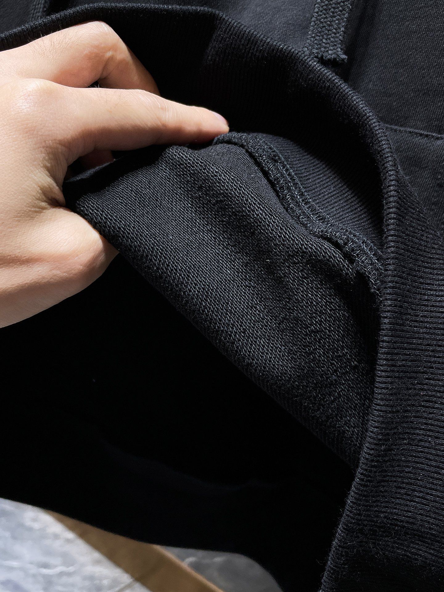 White Typography Logo Black Hoodie™