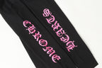 Pink Typography Collar Black Long Sleeve™
