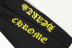 Yellow Typography Collar Black Long Sleeve™