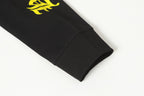 Yellow Typography Collar Black Long Sleeve™