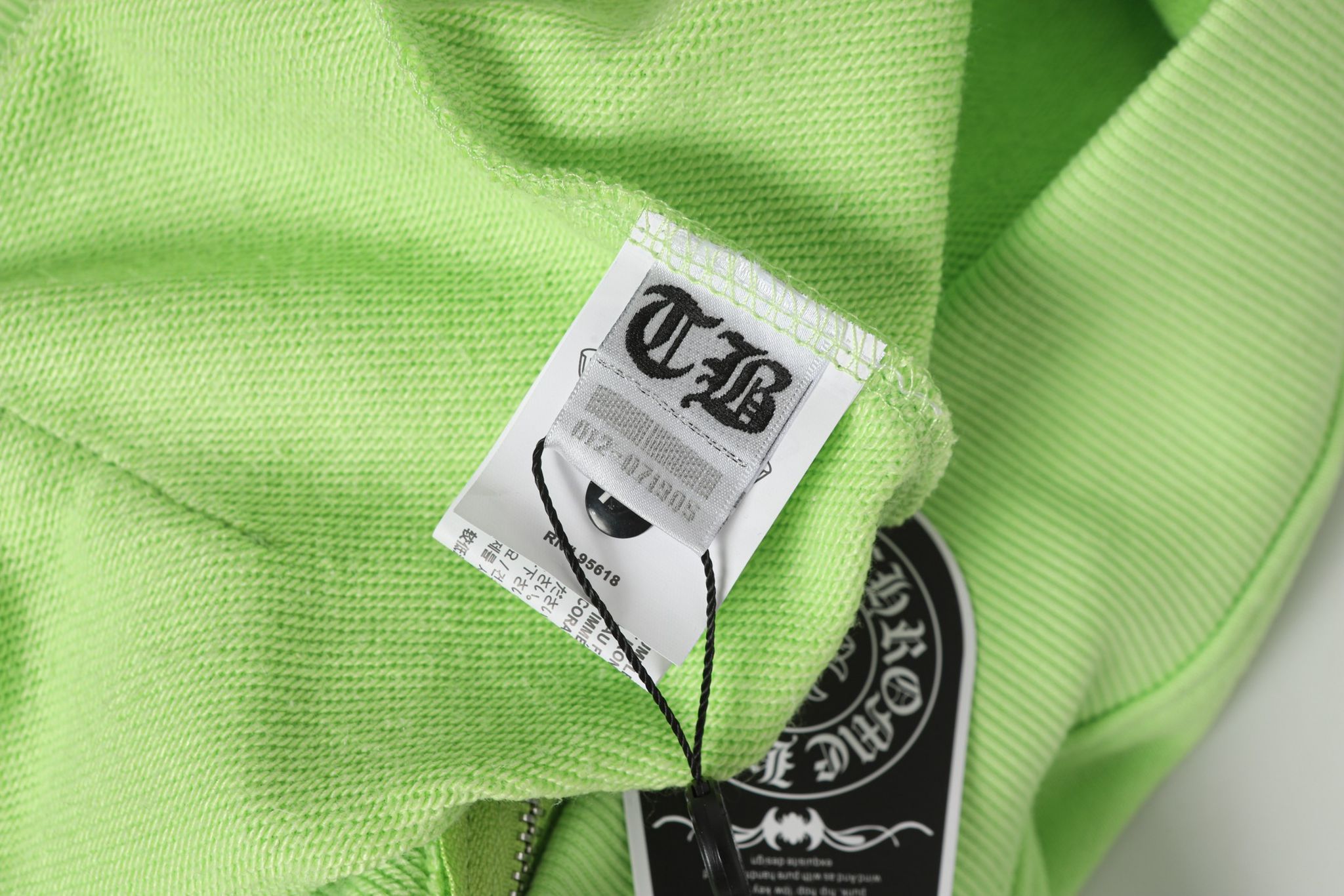 M-Boy Chain Linked Lime Green Full Zip Hoodie™
