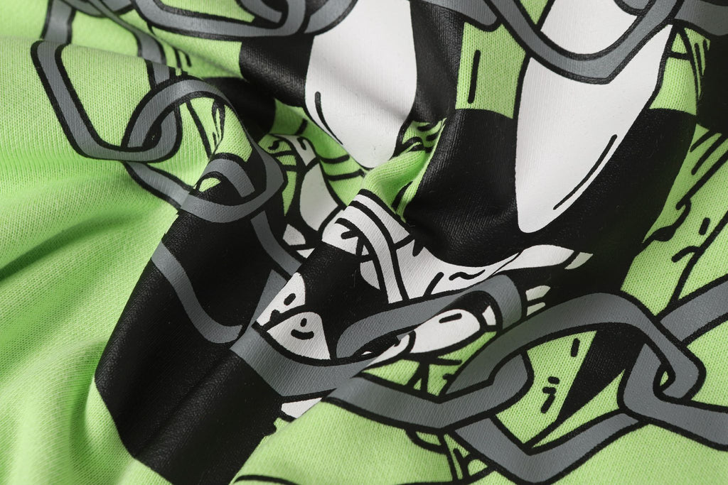 M-Boy Chain Linked Lime Green Full Zip Hoodie™