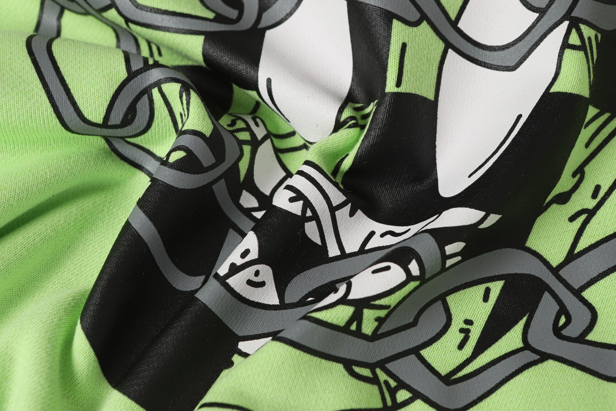 M-Boy Chain Linked Lime Green Full Zip Hoodie™