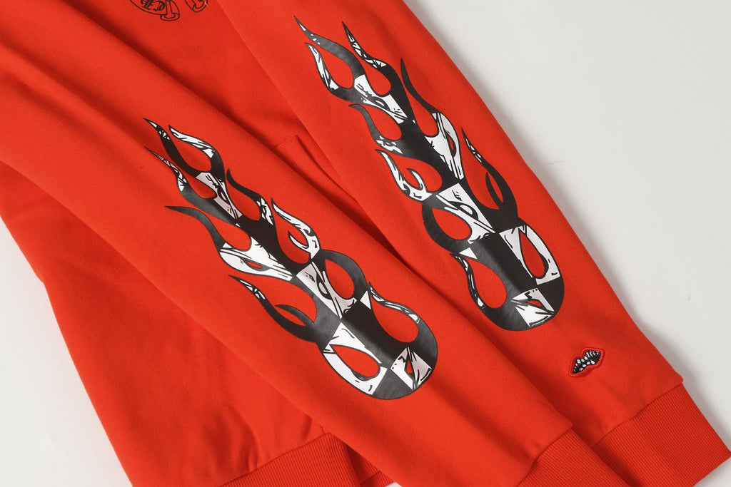 M-Boy Flames Red Full Zip Hoodie™