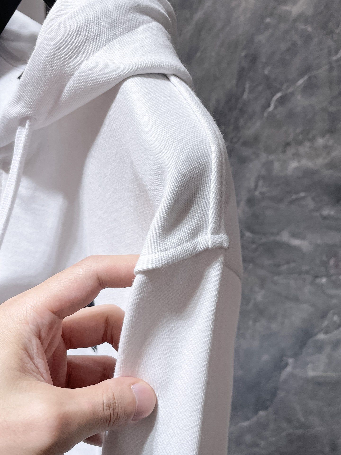 Black Rhinestone Logo White Full Zip Hoodie™