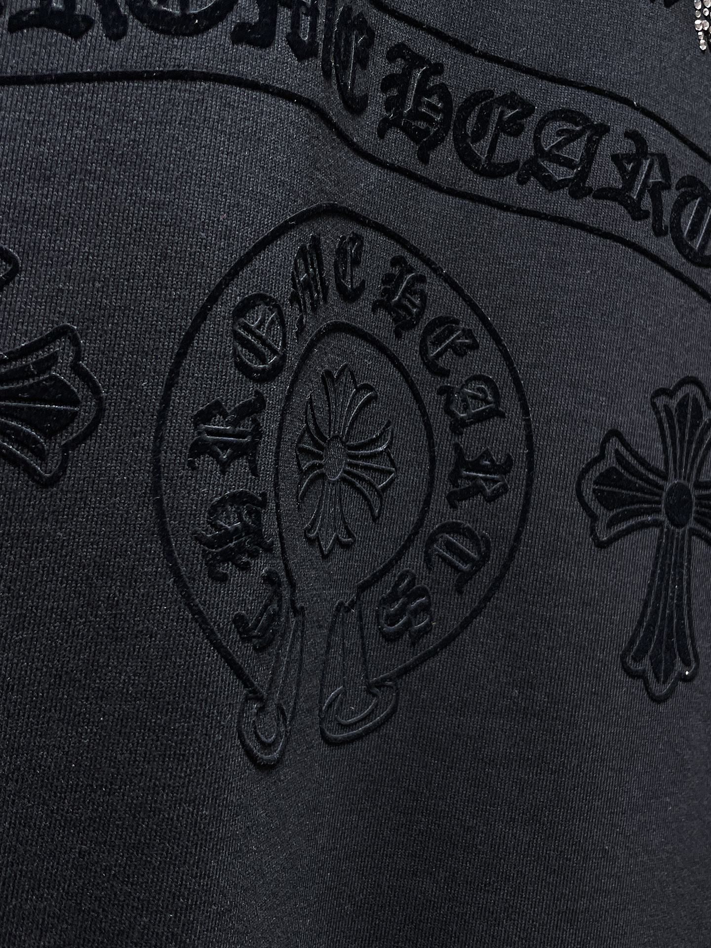 Rhinestone Logo Black Full Zip Hoodie™