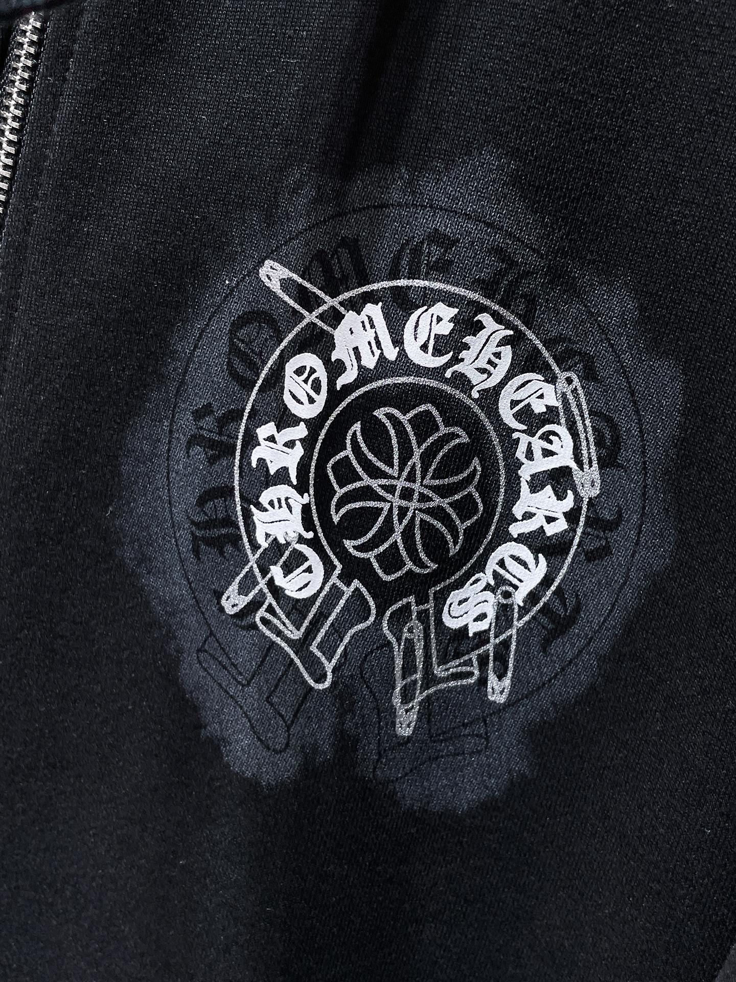 Safety Pin Horse Shoe Logo Black Full Zip Hoodie™