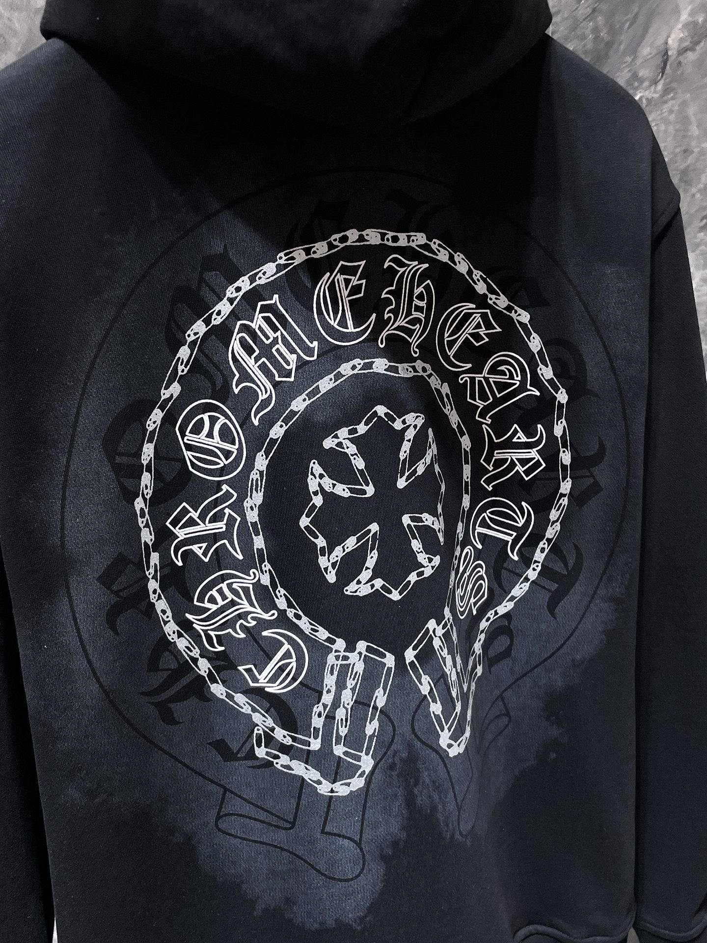Safety Pin Horse Shoe Logo Black Full Zip Hoodie™