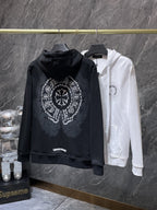 Safety Pin Horse Shoe Logo Black Full Zip Hoodie™