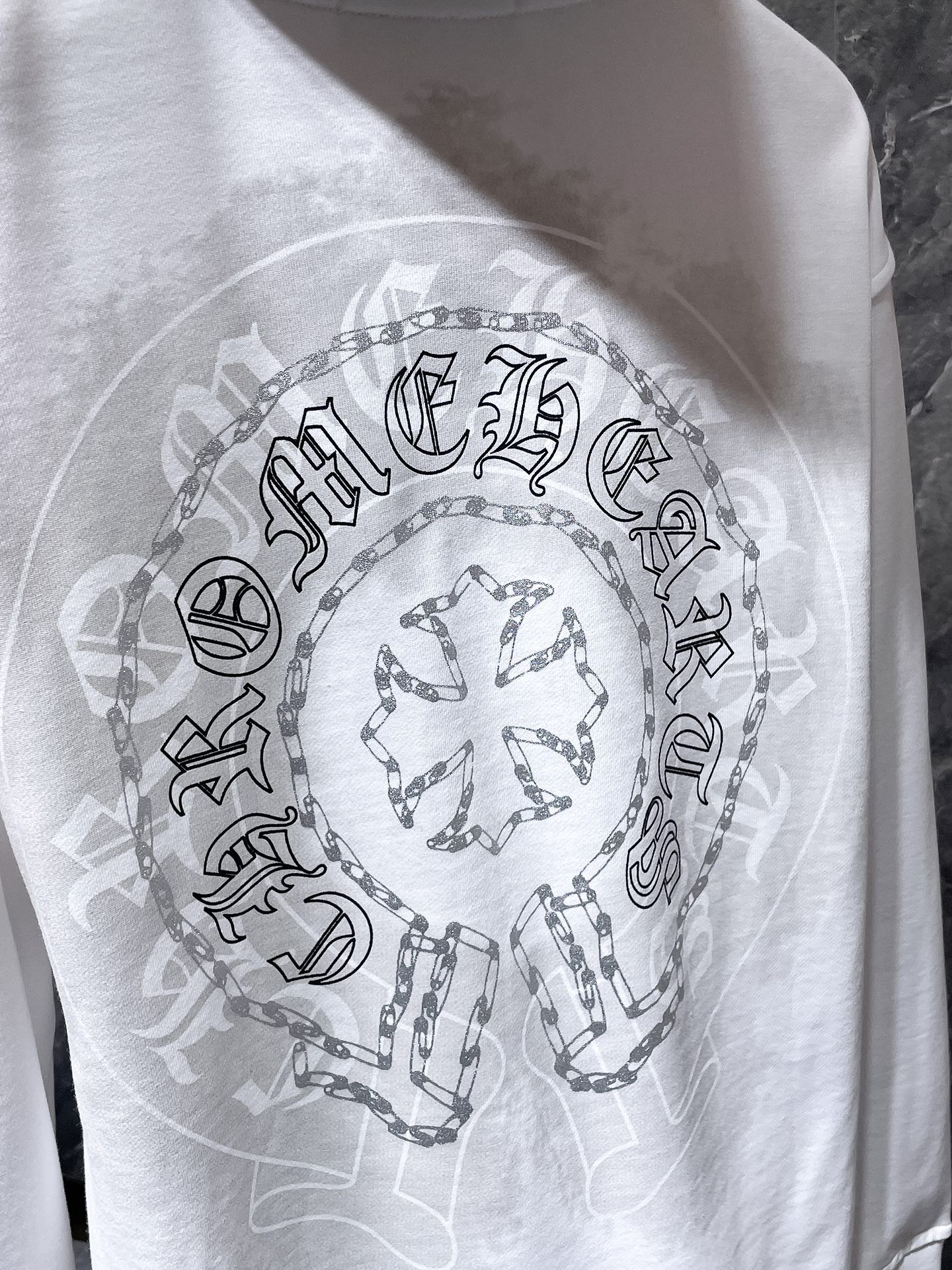 Safety Pin Horse Shoe Logo White Full Zip Hoodie™