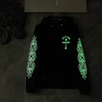 Glow in the Dark Horse Shoe Logo Black Hoodie™