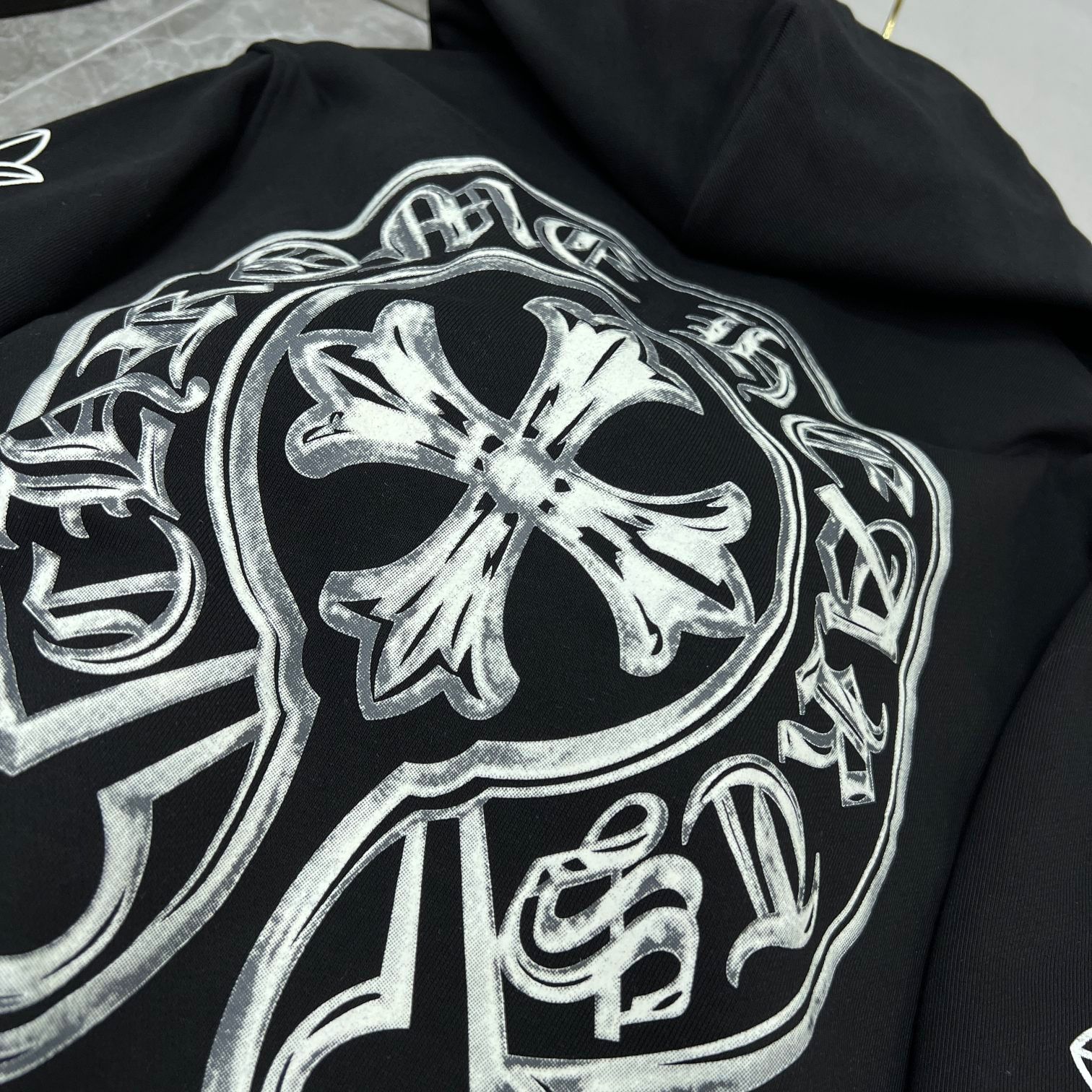 Glow in the Dark Horse Shoe Logo Black Hoodie™