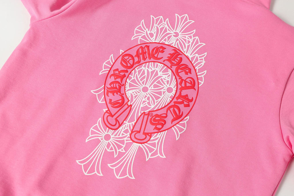 Red Horse Shoe Logo Pink Hoodie™