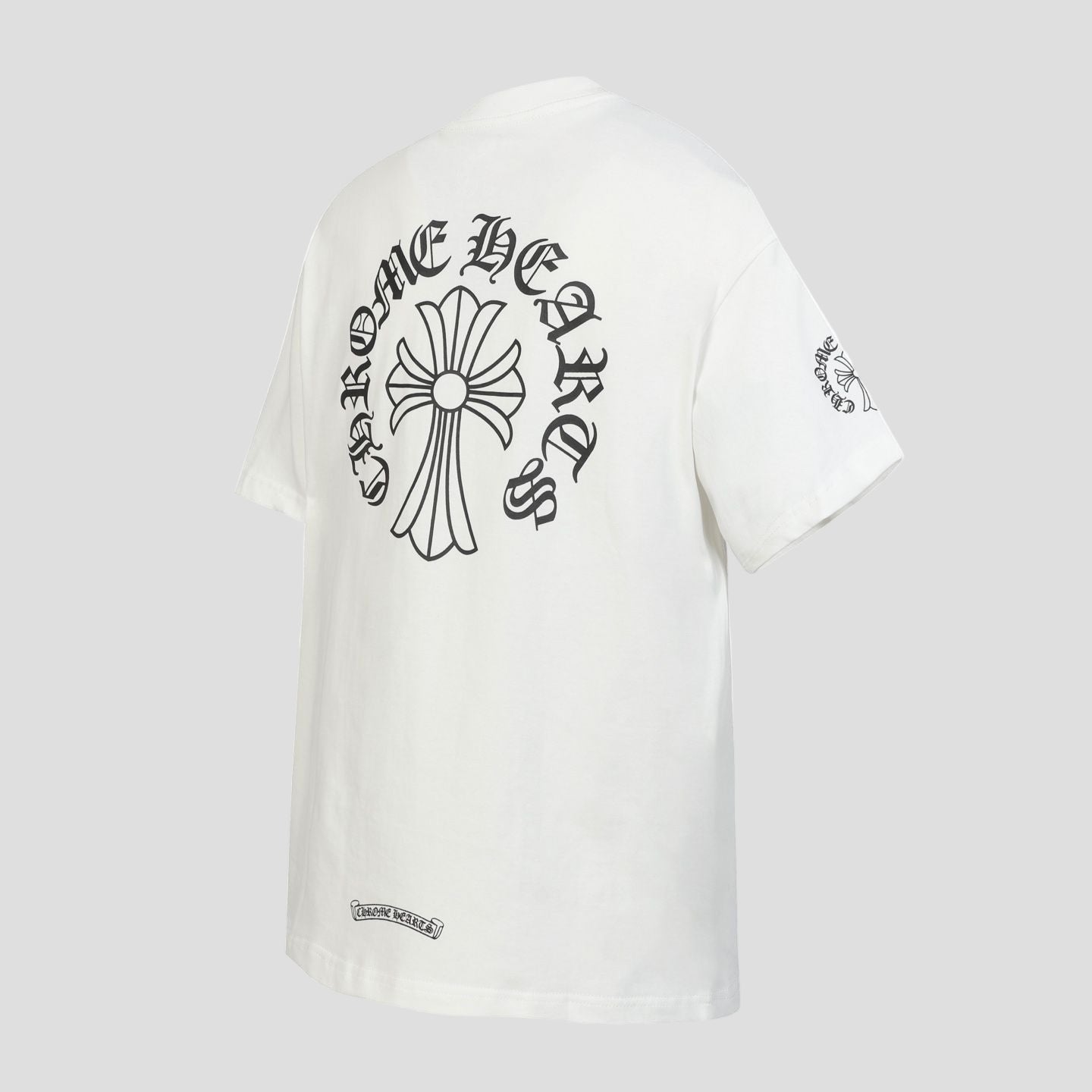 Typography Collar & Horse Shoe Logo White T-Shirt™