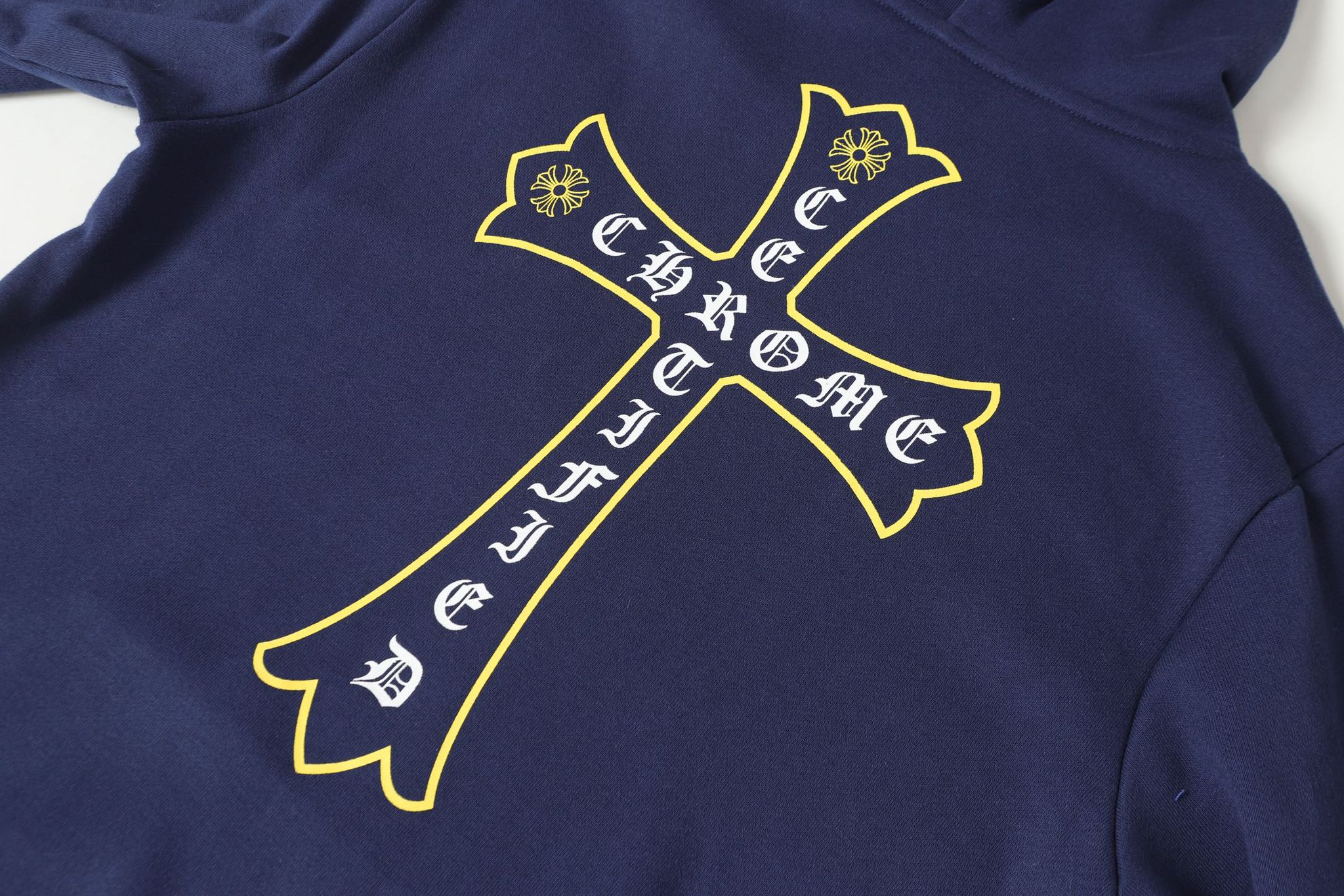 Yellow Cross Symbol Navy Hoodie™