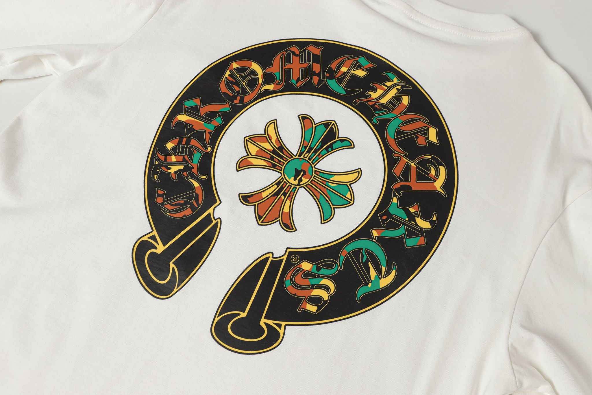 Camo Horse Shoe Logo White Long Sleeve™