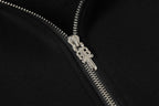 Grey Dagger Crest Black Full Zip Hoodie™