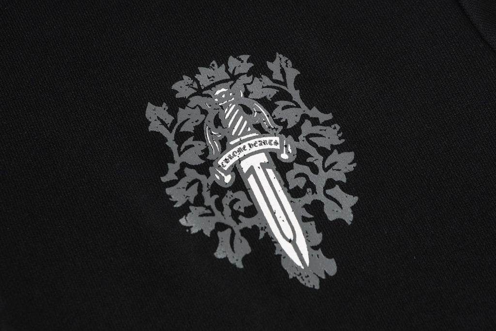 Grey Dagger Crest Black Full Zip Hoodie™