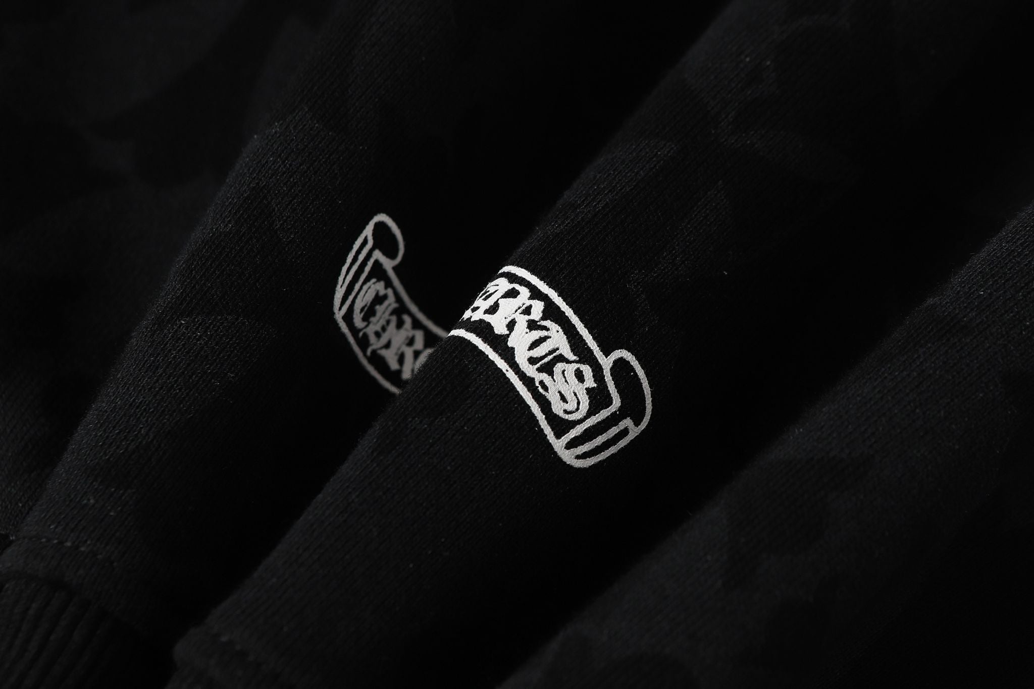 Cross Pattern Black Full Zip Hoodie™