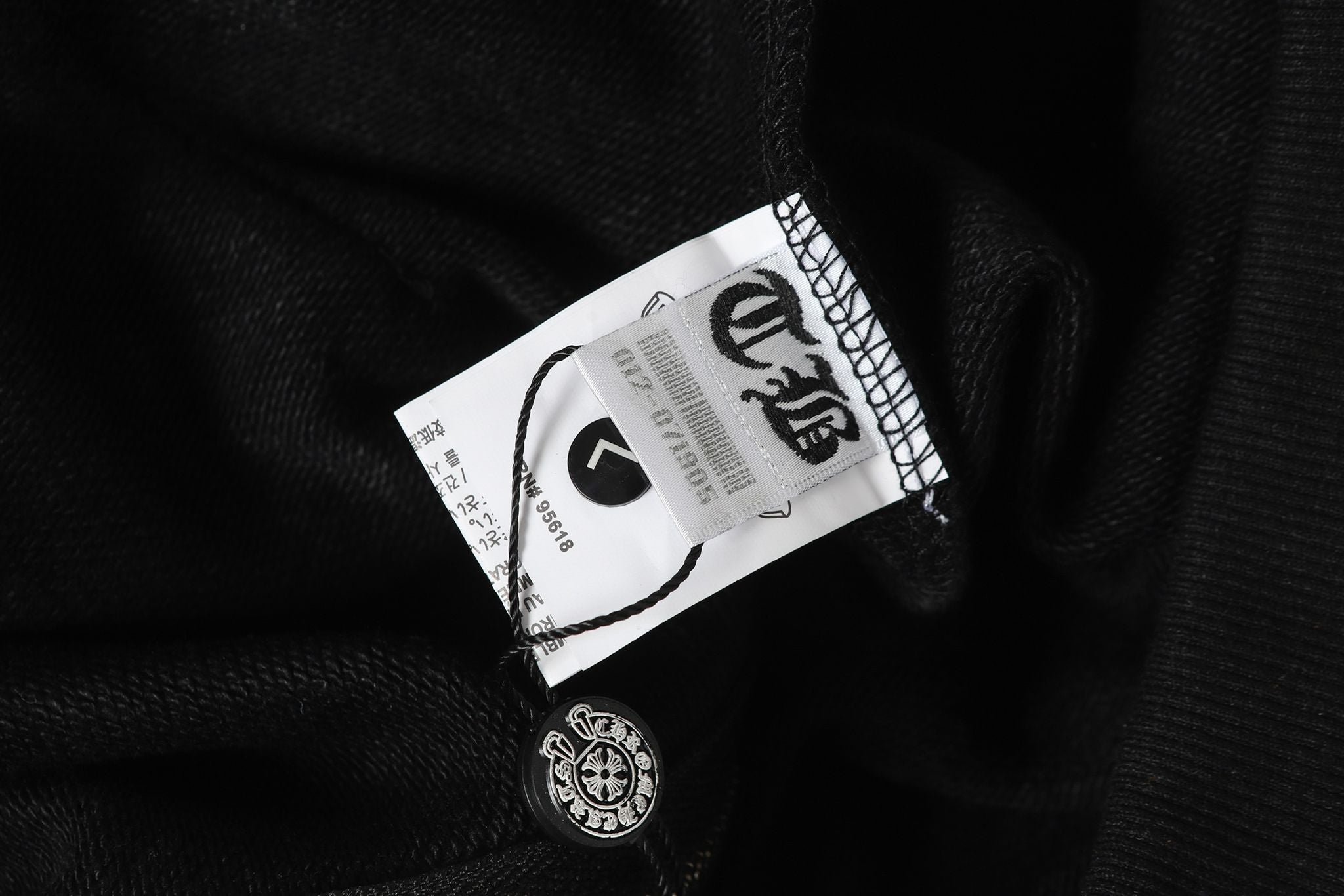 Cross Pattern Black Full Zip Hoodie™