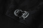 Cross Pattern Black Full Zip Hoodie™