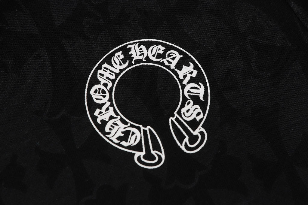 Cross Pattern Black Full Zip Hoodie™
