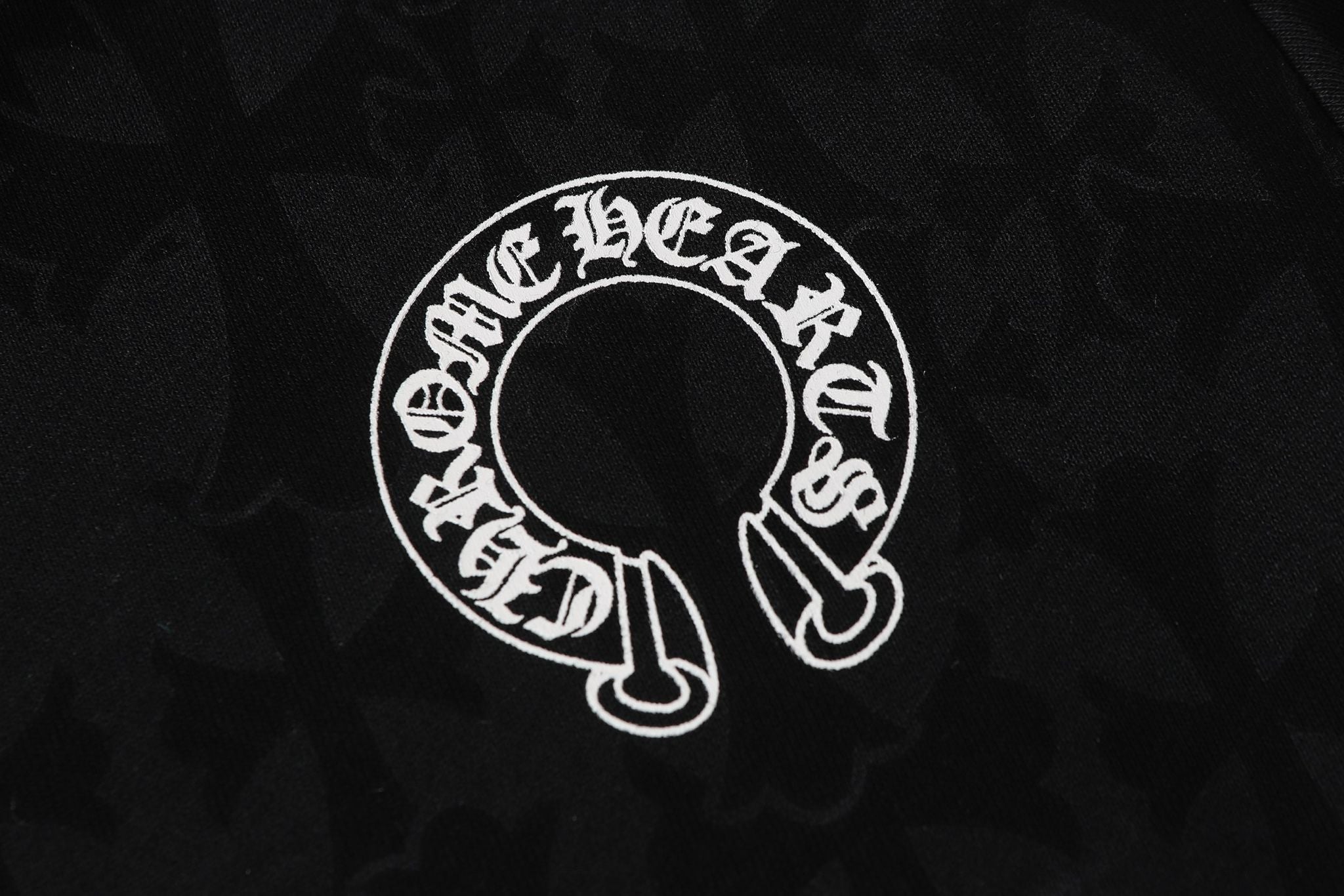 Cross Pattern Black Full Zip Hoodie™