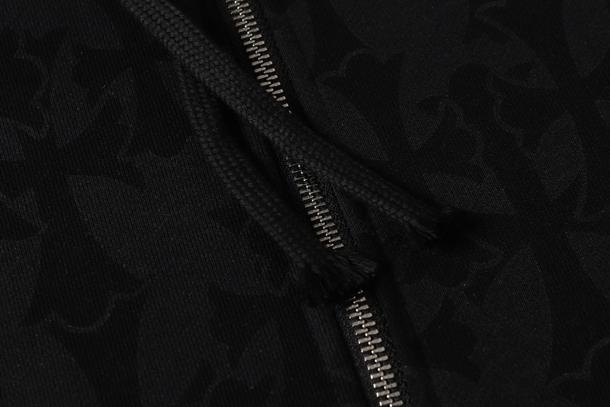 Cross Pattern Black Full Zip Hoodie™