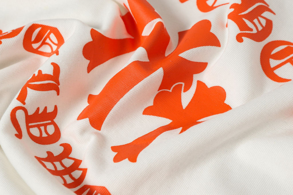 Hollywood Orange Triple Cross White Long Sleeve™