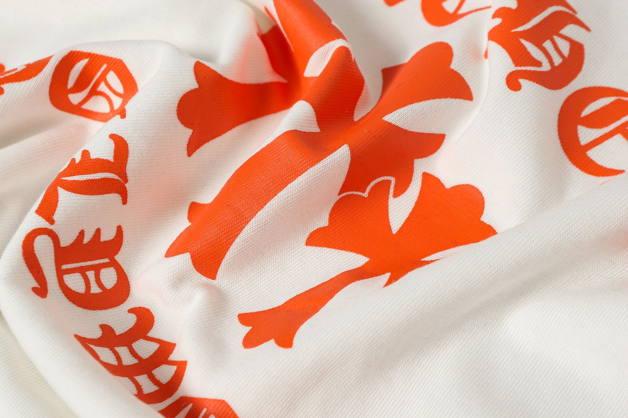 Hollywood Orange Triple Cross White Long Sleeve™