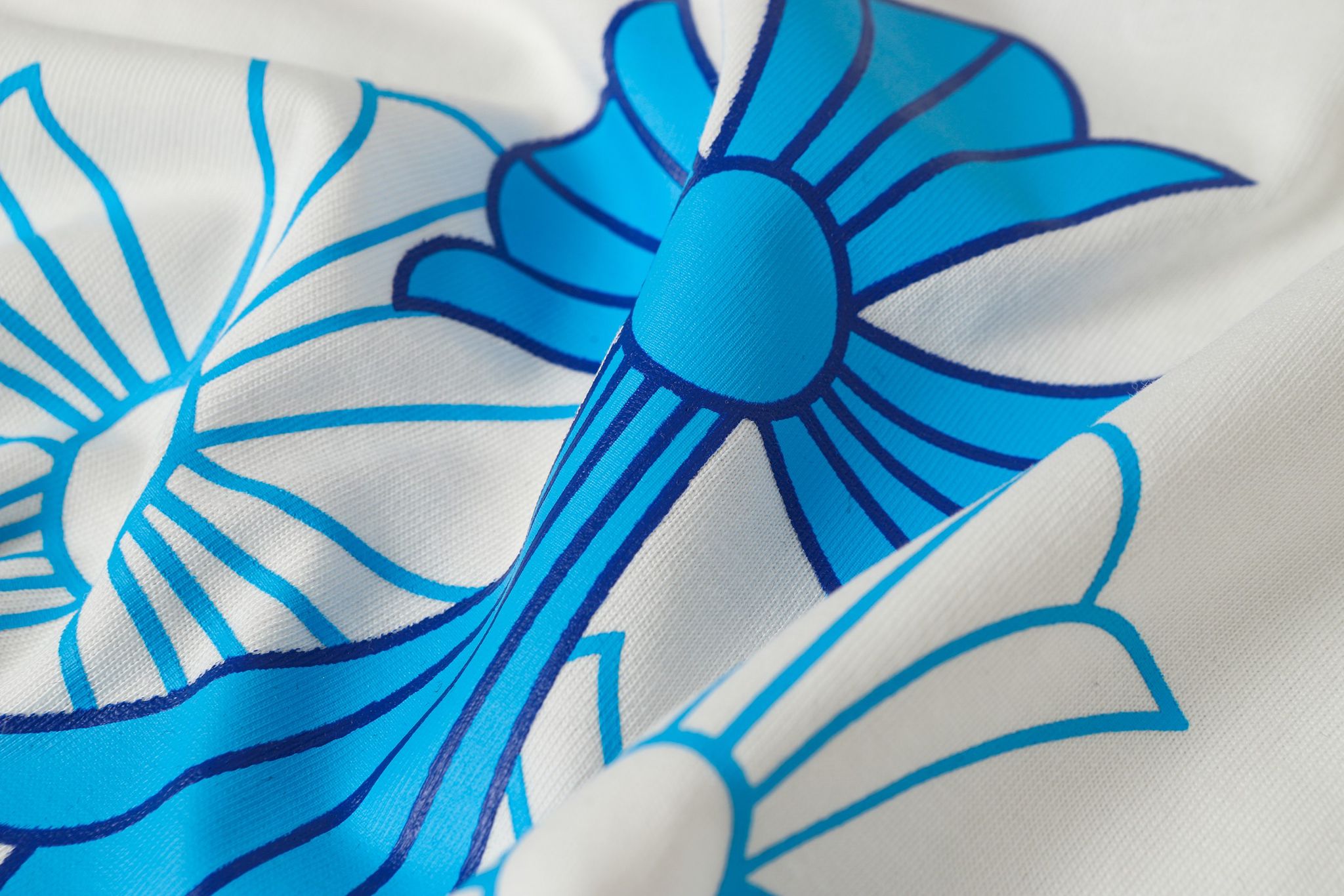 Blue Triple Cross White Long Sleeve™