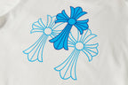 Blue Triple Cross White Long Sleeve™