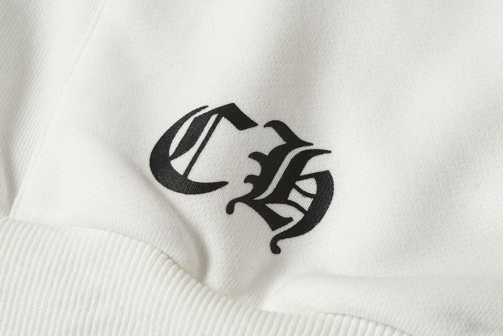 Horse Shoe Logo St. Barth White Full Zip Hoodie™