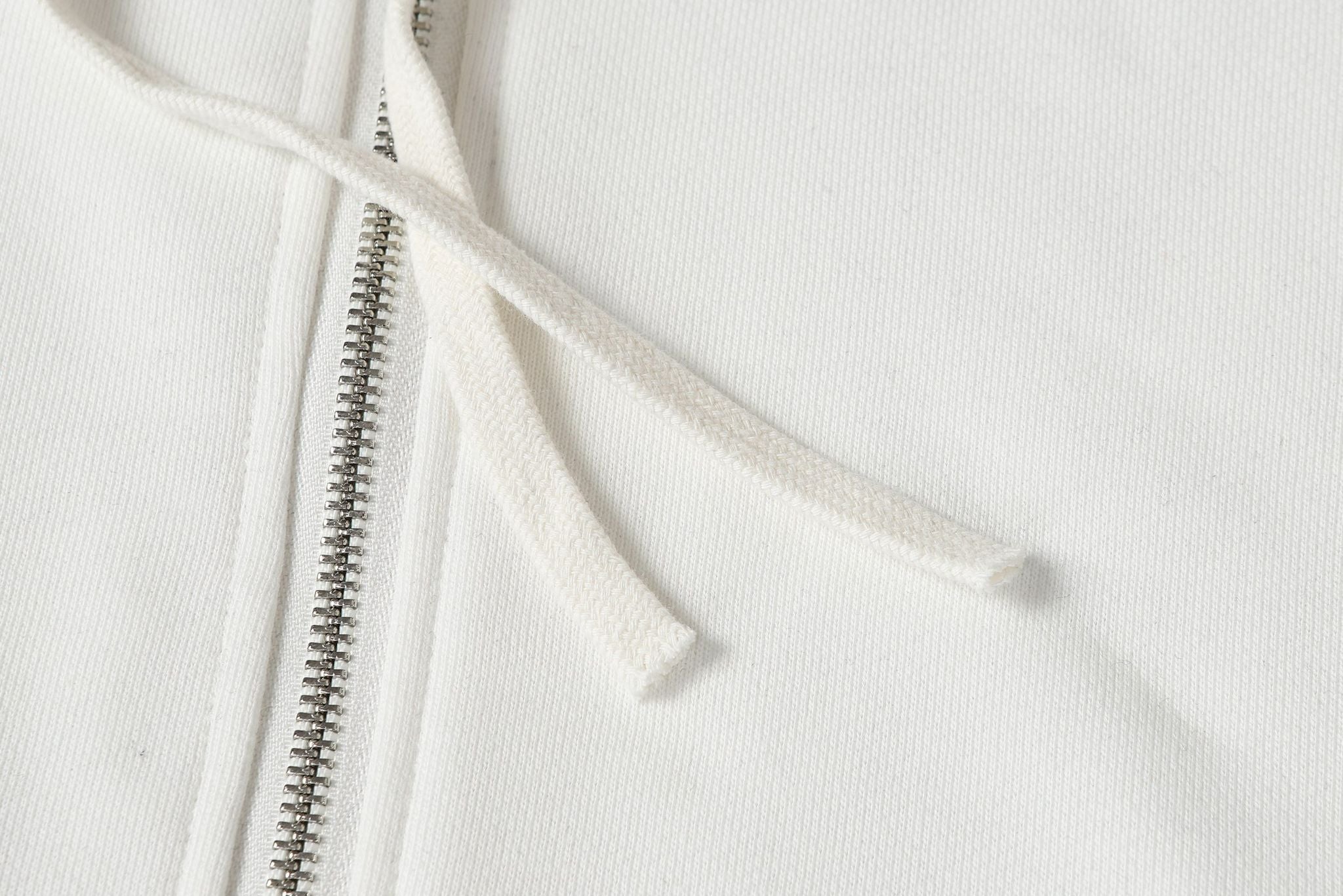 Horse Shoe Logo St. Barth White Full Zip Hoodie™