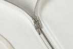 Horse Shoe Logo St. Barth White Full Zip Hoodie™