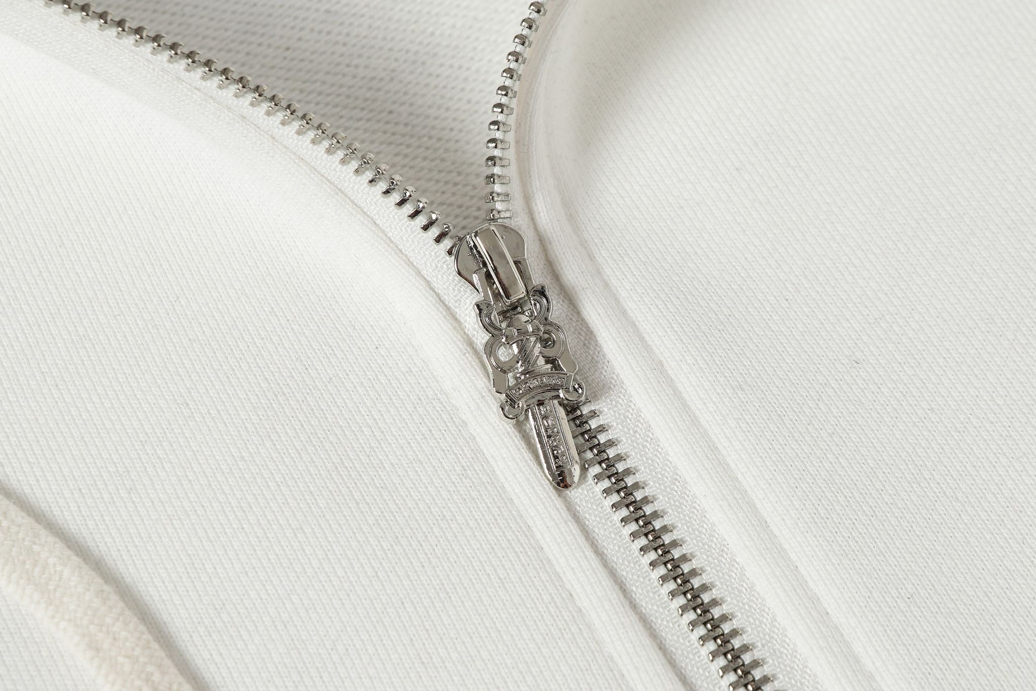 Horse Shoe Logo St. Barth White Full Zip Hoodie™