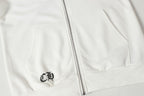 Horse Shoe Logo St. Barth White Full Zip Hoodie™
