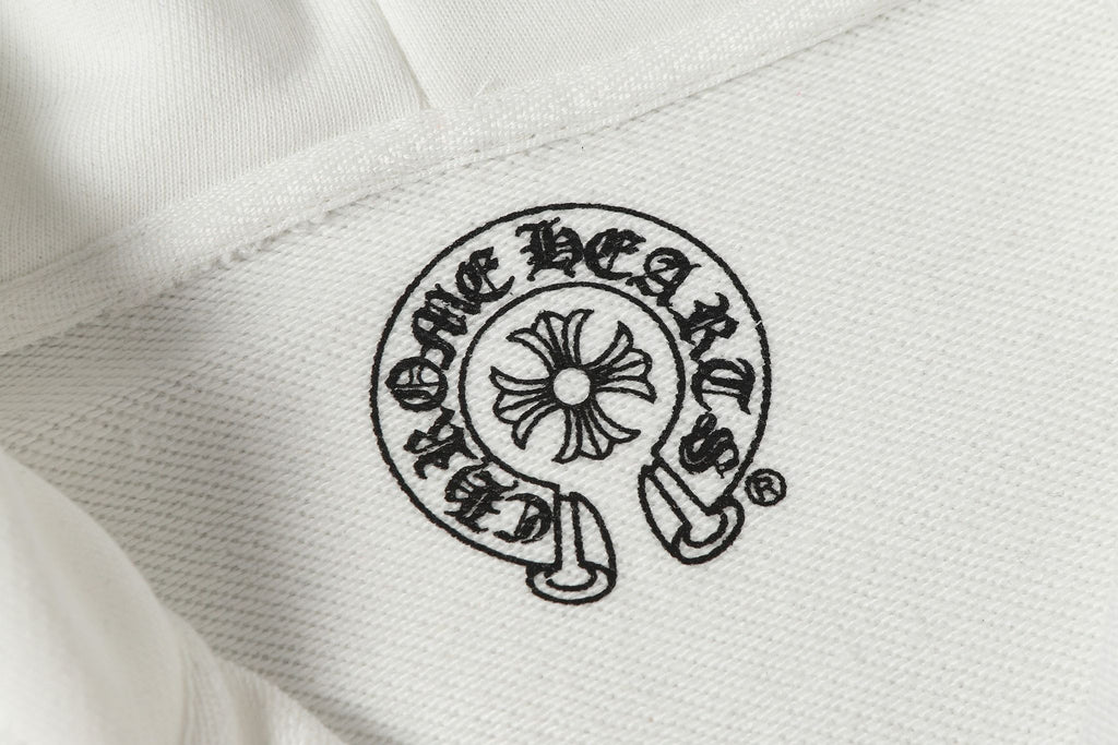 Horse Shoe Logo St. Barth White Full Zip Hoodie™