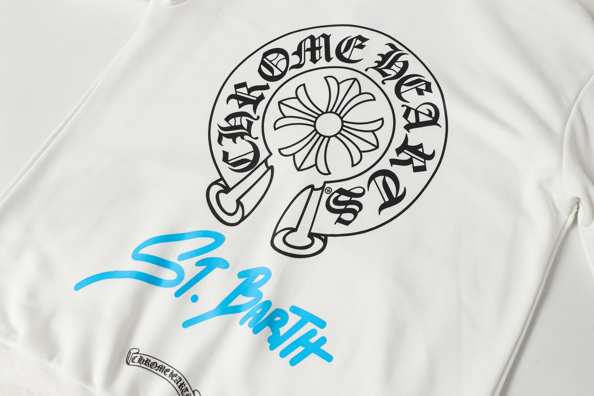 Horse Shoe Logo St. Barth White Full Zip Hoodie™
