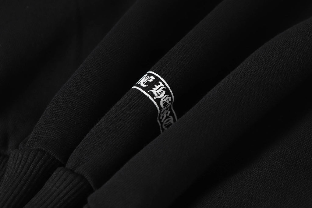 Typography Collar Black Sweatshirt™