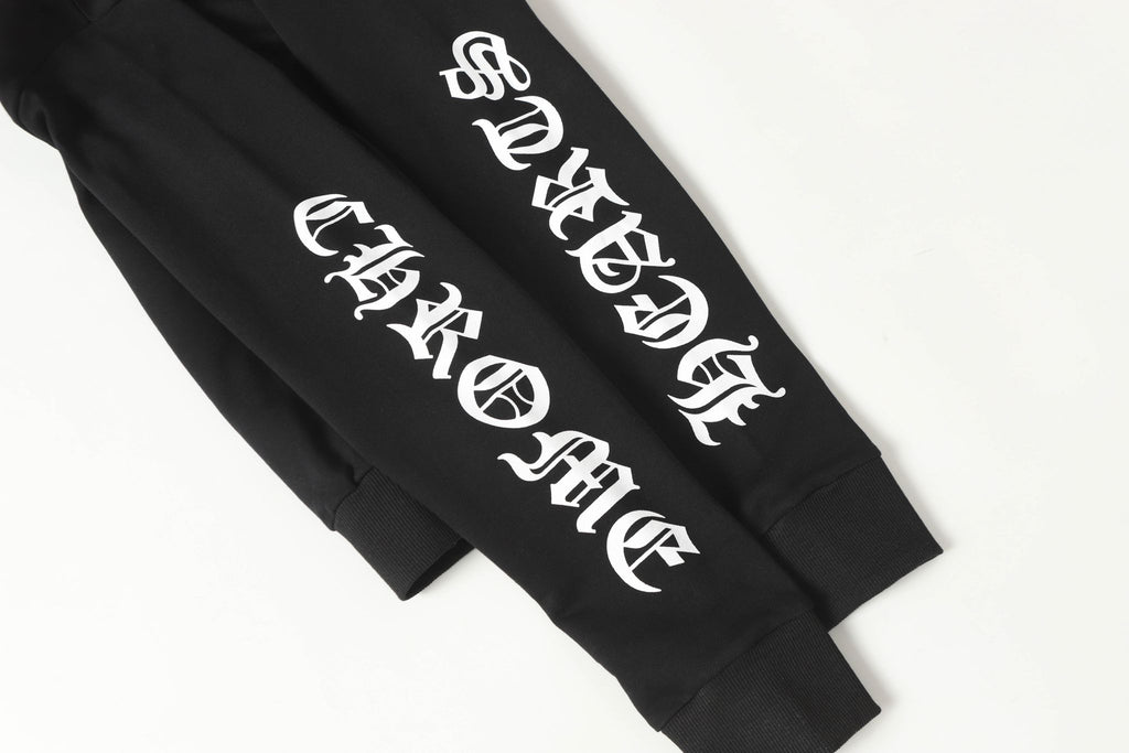Typography Collar Black Sweatshirt™