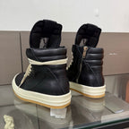 R.O Geobskt Padded Leather Black High-Top Sneakers™